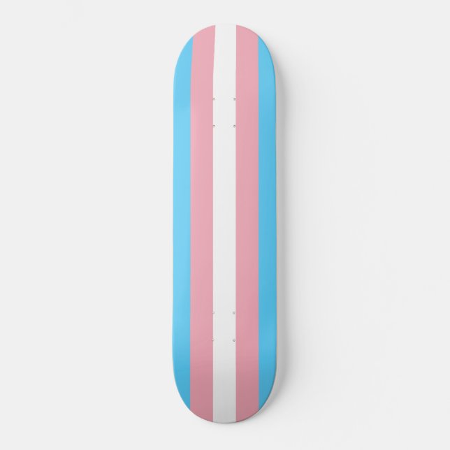 Markierung für den Trans Pride (Transgender Pride) Skateboard (Vorderseite)
