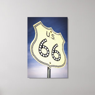 Markierung für die Autobahn 66 Leinwanddruck