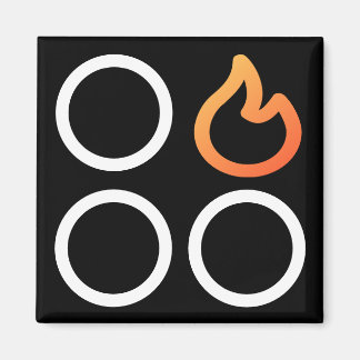 Markierung für die hintere Position des Brenners Magnet