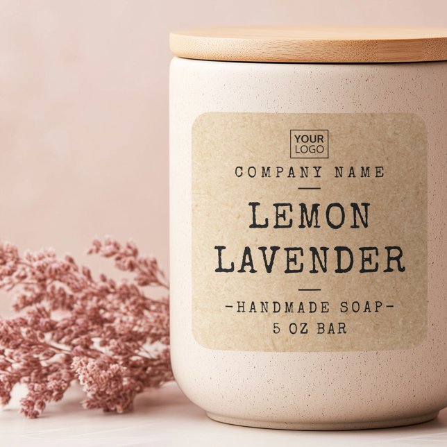 Markierungen für das Logo "Kraft"-Papieretiketten Quadratischer Aufkleber (Custom logo square Kraft paper look product labels)