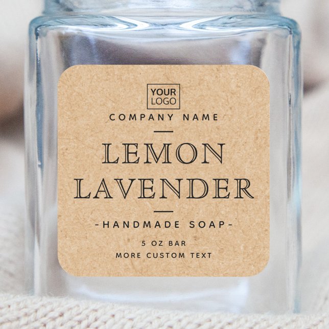 Markierungen für das Logo "Kraft"-Papieretiketten Quadratischer Aufkleber (Von Creator hochgeladen)