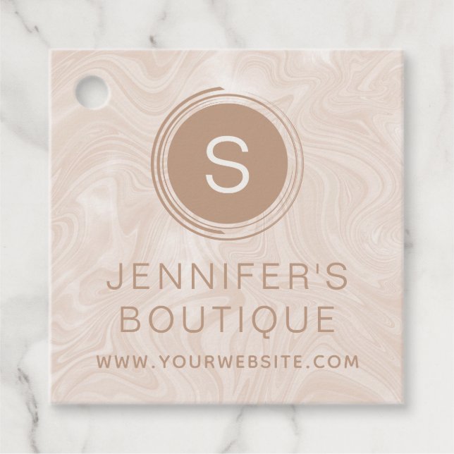 Markierungen für Firmennamen Kleidungsgröße Geschenkanhänger (Vorderseite)