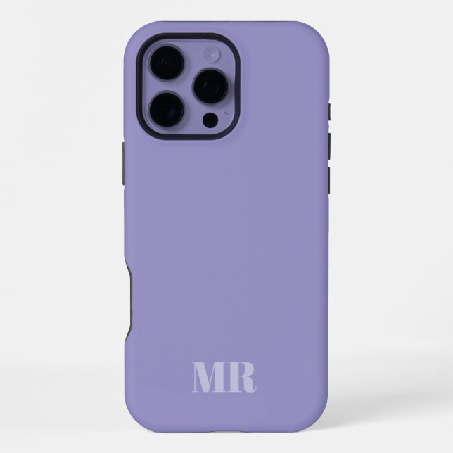 Markierungen für hellviolette Monogramme iPhone Hülle (Rückseite)