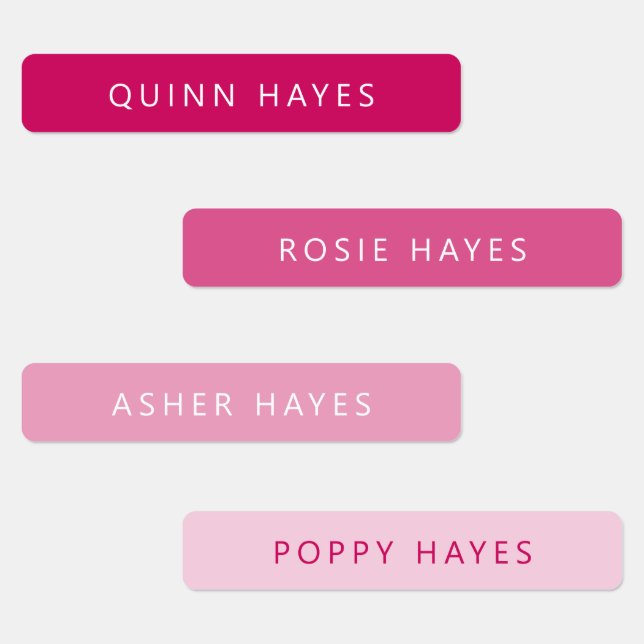 Markierungen für Rosa Etiketten (Gruppe)