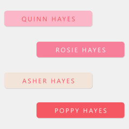 Markierungen für Rosa und Korallen Etiketten