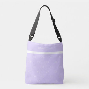 Markierungen für Violettlavender monogram-Muster Tragetaschen Mit Langen Trägern