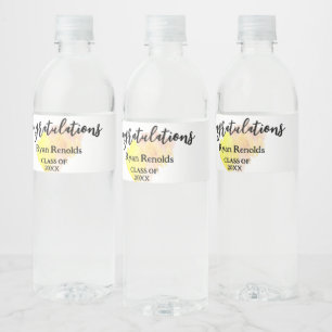 Markierungen für Wasserflaschen, Graduierungsparty Wasserflaschenetikett