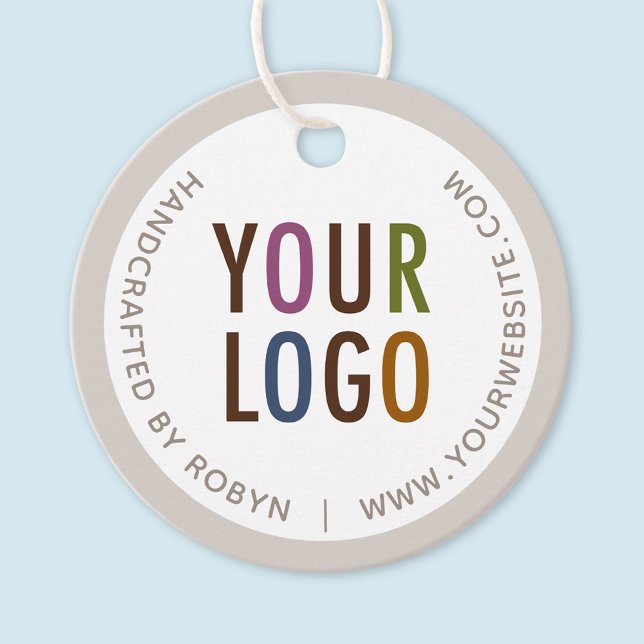 Markierungen mit String mit benutzerdefinierten Ma Geschenkanhänger (MISOOK White Round Hang Tag with Logo)