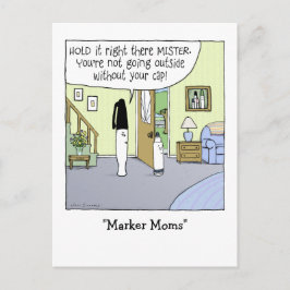 "Markierungs-Mama-" lustiger Cartoon Postkarte