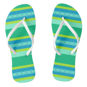 Markisenstreifen Mitte des Jahrhunderts - Jadegrün Flip Flops