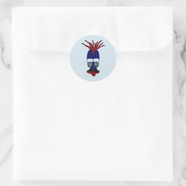 Markookoo Big Eyes Runder Aufkleber (Tasche)