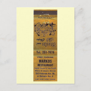 Marko's Restaurant, Brooklyn, New York Vintage Postkarte