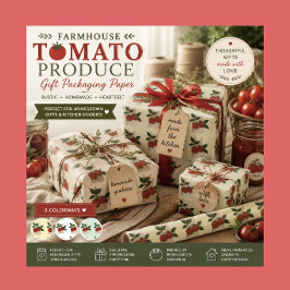 Markt Fresh Tomato Tasche — Bespoke Food Gift Wrap Geschenkpapier Set