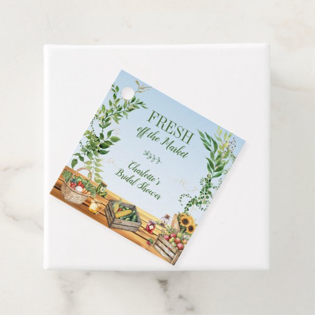 Markt für Bauern - Das Brautparty des Marktes fris Geschenkanhänger (Beispiel)