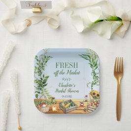 Markt für Bauern - Das Brautparty des Marktes fris Pappteller