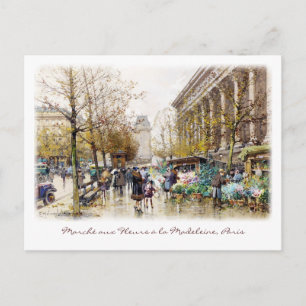 Markt für Blume auf der Madeleine, Paris Postkarte