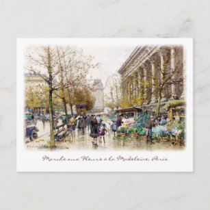 Markt für Blume auf der Madeleine, Paris Postkarte