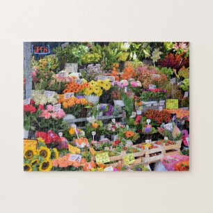 Markt für Blume - Straßen Deutschlands -11x14 - 25 Puzzle