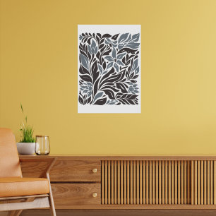 Markt für Bohemische Blume Moderne Abstrakte Blä Poster