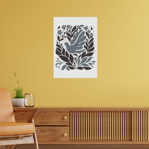Markt für Bohemische Blume Moderne Abstrakte Blä Poster