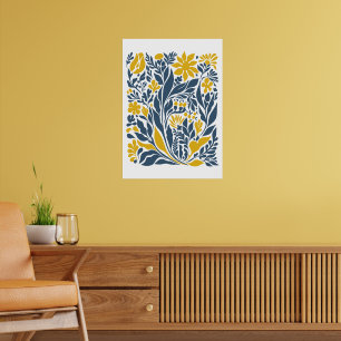 Markt für Bohemische Blume   Moderne Abstrakte Blä Poster