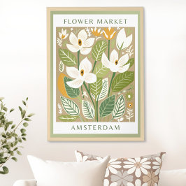 Markt für grüne Blume Poster