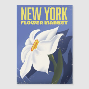 Markt für neue York-Blume Magnetkarte