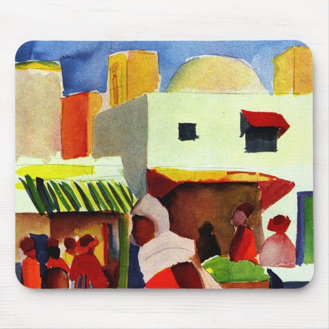 Markt in Algier von August Macke Mousepad (Vorne)