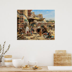 Markt in Jaffa Gustav Bauernfeind Poster