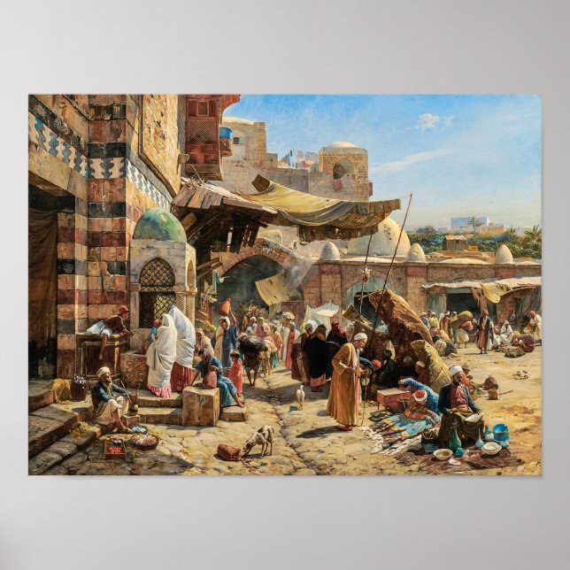 Markt in Jaffa | Gustav Bauernfeind | Poster (Vorne)