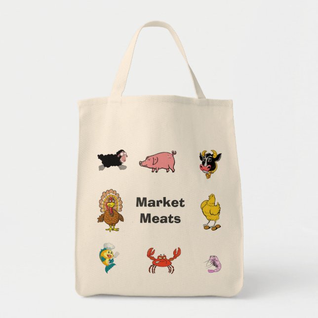 Markt-/Lebensmittelgeschäft-Fleisch-Tasche Tragetasche (Vorne)