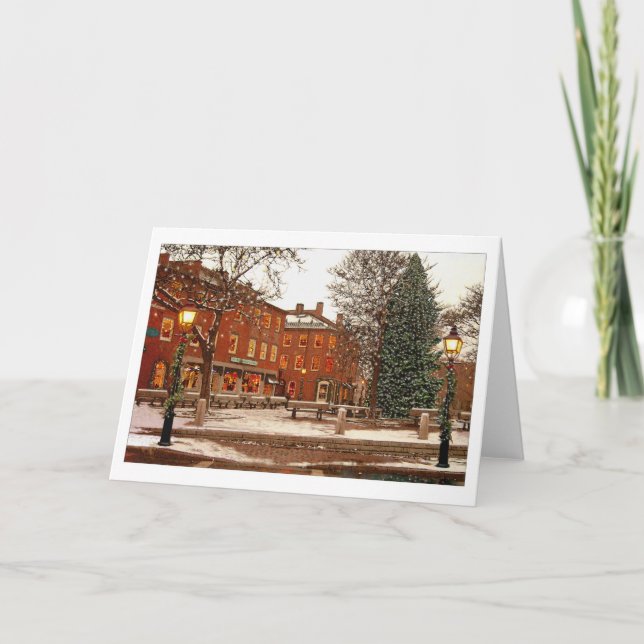 Markt-Platz Weihnachtskarte Feiertagskarte (Vorderseite)