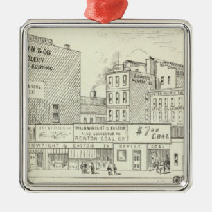 Markt, Sacramento und California North Side Silbernes Ornament