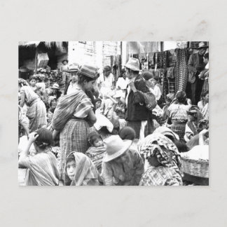 Markt Sololá Guatemala Vintage-Foto Postkarte