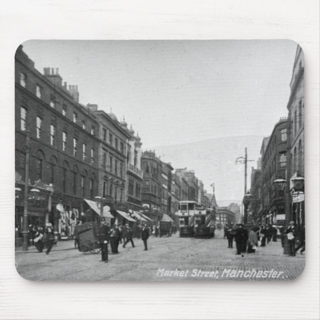 Markt-Straße, Manchester, c.1910 2 Mousepad (Vorne)