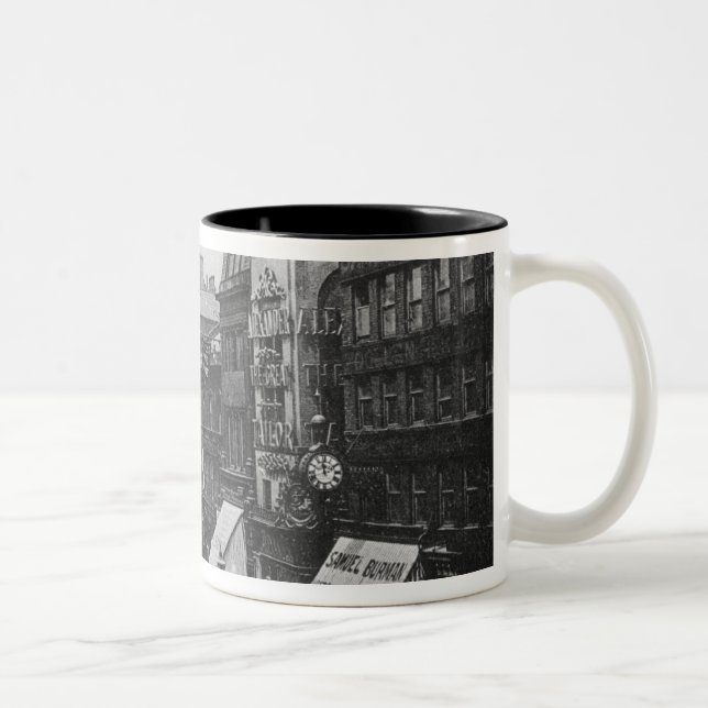 Markt-Straße, Manchester, c.1910 Zweifarbige Tasse (Rechts)