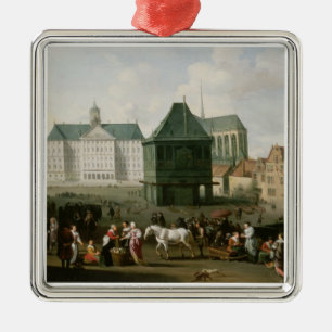 Markt-Szene vor dem Verdammungs-Palast, Amsterdam Ornament Aus Metall