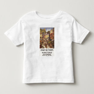 Markt-Szenen-Eisenbahn-Plakat Kleinkind T-shirt