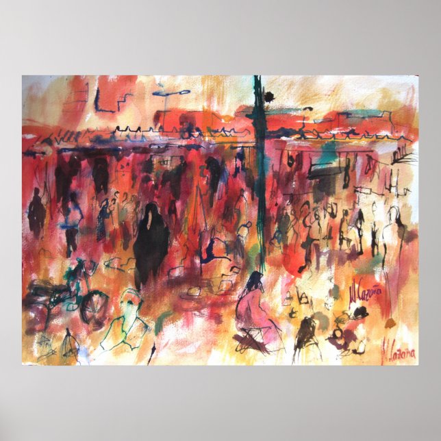 Markt von Marrakesch Poster (Vorne)