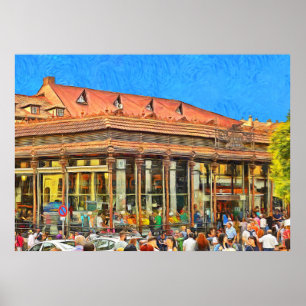 Markt von San Miguel in Madrid. Poster
