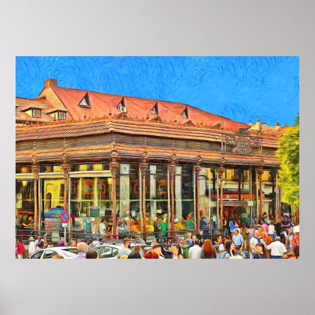 Markt von San Miguel in Madrid. Poster (Vorne)