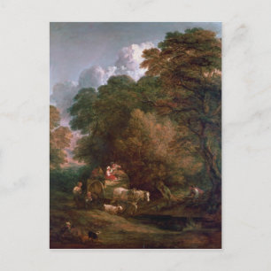 Markt-Wagen Thomas Gainsboroughs  The, 1786 Postkarte