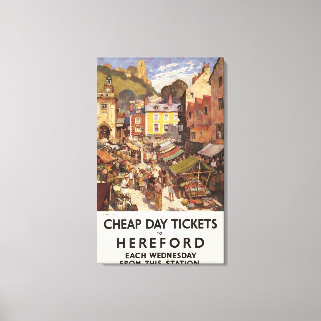 Marktbahnposter Leinwanddruck (Vorderseite)