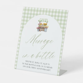 Marktbotschaft für grüne Bauern in Flaschen Sockelschild