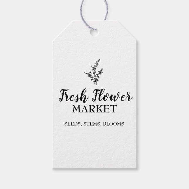 Märkte für frische Blume Florist Geschenkanhänger (Vorderseite)