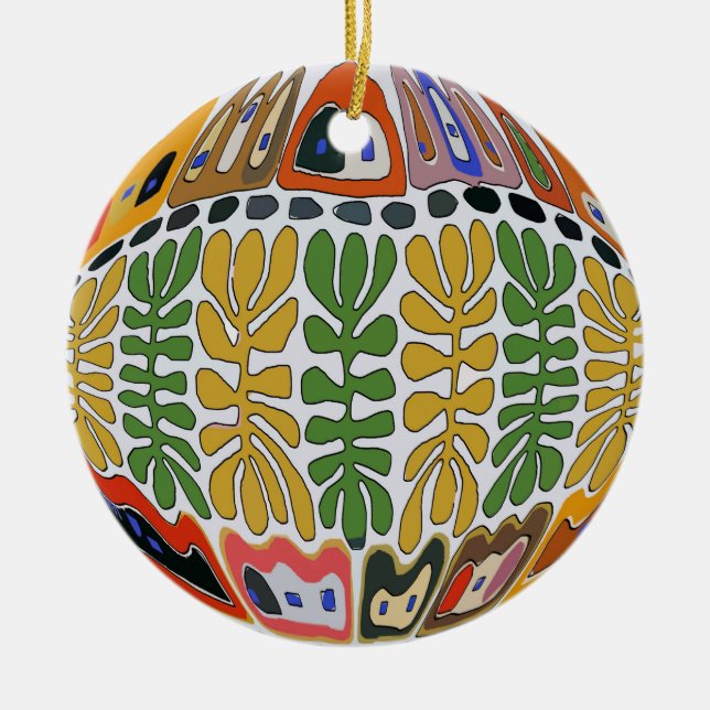 Märkte, New Orleans Abstrakt Keramikornament (Vorne)