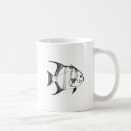 Marktfisch-Linie Kunst Tasse