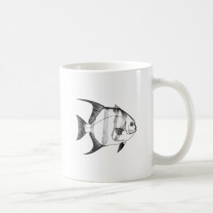 Marktfisch-Linie Kunst Tasse
