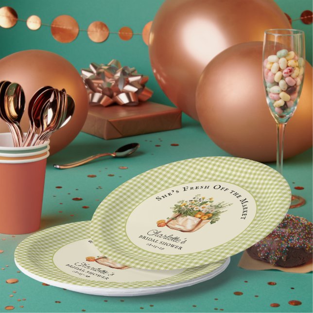 Marktfrische Bauern - Brautparty Pappteller (Multi)