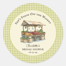 Marktfrische Bauern - Brautparty Runder Aufkleber